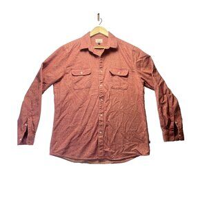 Civil Society Men's Red Heather Button Up Casual Shirt Size Large